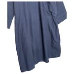 COS  Dress Womens 8 Shirt Dress Henley Button Pockets Dark Wash Denim Blue Photo 4