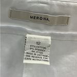Merona White Cotton Contour Fit Cropped 2 Pocket Stretch Pants Womens 12 Photo 6