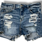 American Eagle Outfitters Shorts Next Level Womens 8 ShortieBlue Distressed Photo 0