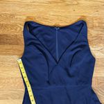 After Six  Women’s 6 R Blue Midnight Lux Chiffon V Neck Floor Length Maxi Dress Photo 6