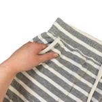 White + Warren Striped Drawstring Shorts Womens Size S Gray White Lounge Photo 5