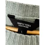 Vera Wang Simply Vera Blue Cable Knit Sweater Women's Size Large Photo 2