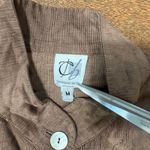 Catherine Bacon Women Silk Corduroy Shirt Tunic M Art Brown Tie Dye Lagenlook Size M Photo 2