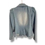 INC International Concepts Size L Denim Blazer | Light Wash Puff Shoulder Blue Size L Photo 5