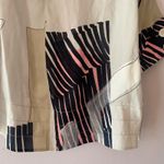 Piazza Sempione Gray Pink Artsy Abstract 3/4 Sleeve Tunic Top Women size Medium Photo 4