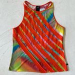 Versace Sport Y2K Retro Diagonal Stripes Colorful Funky Tank Top Size XL Photo 0