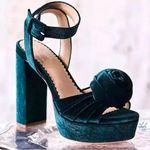 Antonio Melani x Nicola Bathie Emilia Velvet Rose Platform Dress Sandals - NWOB Photo 0