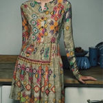 Hemant and Nandita Silk Pintuck Prima Pleated Beaded Dress Luxury Classic 10 Photo 0