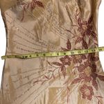 Bicici Designer Beaded Halter Gown Formal Embroidered Champagne Gold & Shawl Size 4 Photo 9