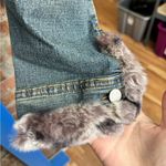 Vintage Dicker & Dicker Fur Trim Denim Jacket Size L Photo 3
