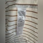 frame denim  White and Tan/Cream Striped Button Down Shirt Photo 5