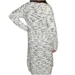 Maurice's SWEATER DRESS Size S White Black Gray Knobby Knit & Gold Thread Photo 3