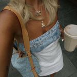ZARA  Denim Mini Dress Sleeveless White Blue jeans Photo 1