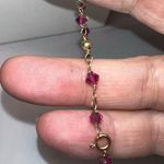 Set of Three Dainty Gold Tone and Gem Bead and Bead Bracelets Gold Photo 5