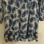 Kori  Boutique Dress. Size L. Fun blue and white paisley pattern. Photo 3