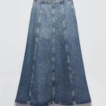 ZARA NWT ZW LONG DENIM SKIRT Photo 11