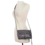 Rebecca Minkoff Dark Gray Leather Mini M.A.C. Convertible Crossbody Bag Silver C Photo 3
