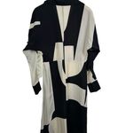 CLOSED Viscose and Silk Shirt Collar Faux Wrap Graphical‎ Midi Size S NWT $655 Black Photo 10