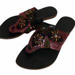 LUCA STEFANI Sequins Thong Flat Sandal Sz 6 Photo 4