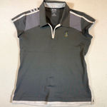 Adidas  Climacool Women's Golf Polo Shirt Gray Short Sleeve Size Medium Photo 0