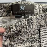 Sachin + Babi Womens Flat Front Dress Pants Size 4 Cream Black Tweed Pockets Photo 9