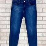 J Brand 835 Midrise Crop Skinny Shark Bite Hem Jeans in Galaxy Wash Size 28 Photo 2