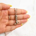 Rustic Cowgirl Boot Pendant Necklace Silver Photo 6