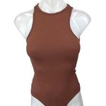 Abercrombie & Fitch Brown Rib Knit Sleeveless Cami Bodysuit Sweater Tank Top XS Photo 0