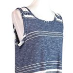 Max Studio  Dress Tee Tank Shirt Swing Sleeveless Blue White Stripe Size Small Photo 5
