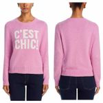 Cinq à Sept Women's C'est Chic Wool Blend Sweater Size Medium Pink Quartz Ivo Photo 7