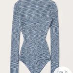 Abercrombie & Fitch π | Blue Knit Sweater Bodysuit O- Ring XXS Photo 1