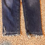Gap ‎ 1969 Sexy Boyfriend Jeans Dark Wash Distressed Raw Hem Women's Size 27 Photo 1