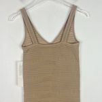 Aura NWT Sleeveless Ruched Bodycon Dress Tan Size S/M Small/Medium NEW Photo 6