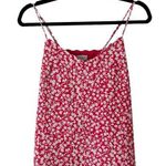 J.Crew Factory Red Floral Printed Scalloped Cami Top Women’s Size 2 Photo 0