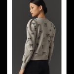Maeve Anthropologie  Puff-Sleeve Embroidered Sweatshirt Photo 3