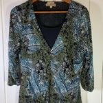 Notations  Whimsigoth Top Womens‎ XL Stretch Office Church Comfort Fairy Grunge Photo 0