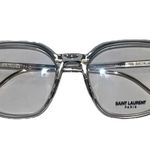 Saint Laurent NEW 53mm Transparent Round Optical Eyeglasses Beige Photo 3