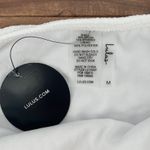 Lulus White Textured High Waisted Bikini Bottoms Swimsuit Beach Resort Size M Photo 2