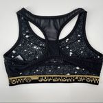 Superdry Core Layer Racerback Mesh Sports Bra Galaxy Print Size 6 Black Photo 90