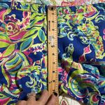 Lilly Pulitzer  size 0 shorts scallop hem size zip blue tropical print pockets Photo 10