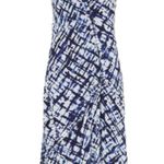 Jason Wu  x RTR Sheer Midi Dress Size 2 Blue White Chiffon Cute! Photo 3