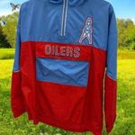 NFL  Houston Oilers Blue and Red Windbreaker Jacket size medium Photo 0