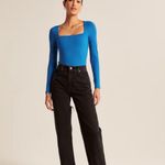 Abercrombie & Fitch Blue Abercrombie Bodysuit Photo 1