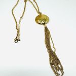 Statement gold tone tassel fashion necklace Photo 3