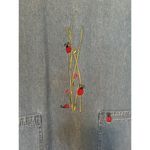 Blair Y2K Peasant Jumper Dress Denim Blue Jean Ladybug Embroidered Cottage Whims Photo 1