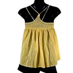 Urban Outfitters Women’s Yellow Crochet Babydoll Blouse Size Small Petite NWOT Photo 10