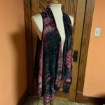 Sami & Jo Vtg Y2K pink n black tie dye cover up vest Photo 9