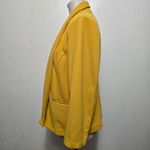 Anne Klein  Yellow Blazer Open Front Pockets Business Casual Career Medium Photo 2