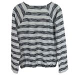 Sanctuary  V-Neck Knit Black White Stripe Lightweight Top Coastal Capsule M Photo 4