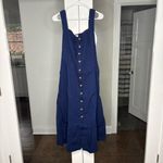 J.Crew NWT  Button-front Belted Midi Dress Antique Navy Photo 1